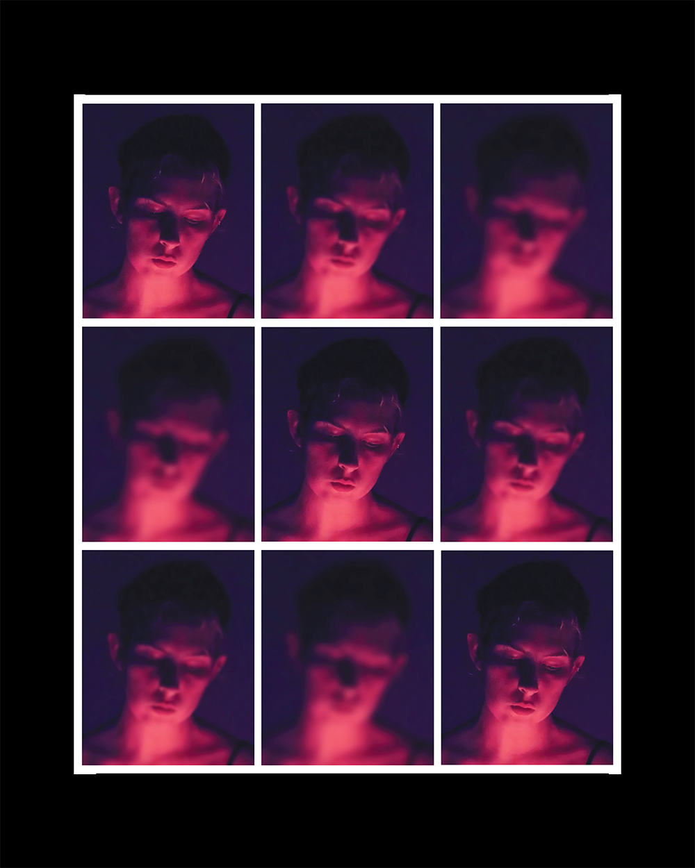 Collage photograph of a face