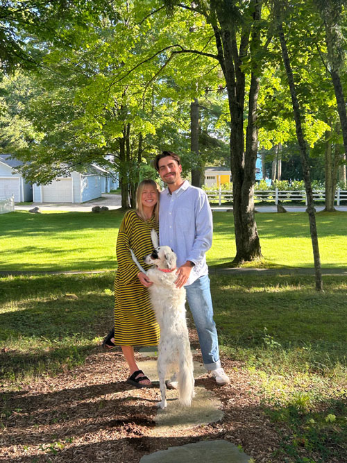 Ashur Lockrem with girlfriend and dog