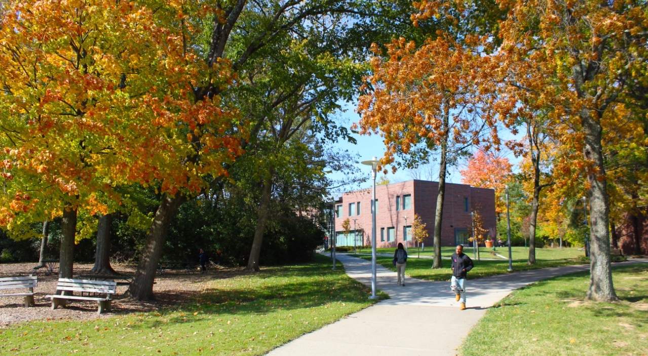 Scenic photo of UC Blue Ash College in the Fall 