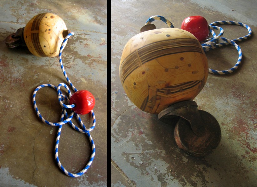 Double Negative, nylon, steel and wood (2007), $1200