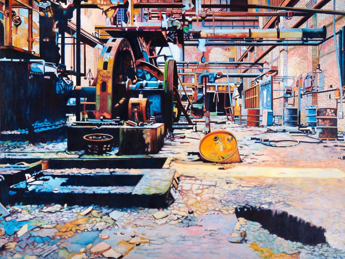 1. Cadaver of Capitalism, oil on linen, 54” x 72” (2015)