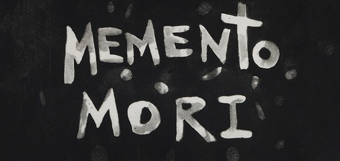 Memento Mori art gallery header design 