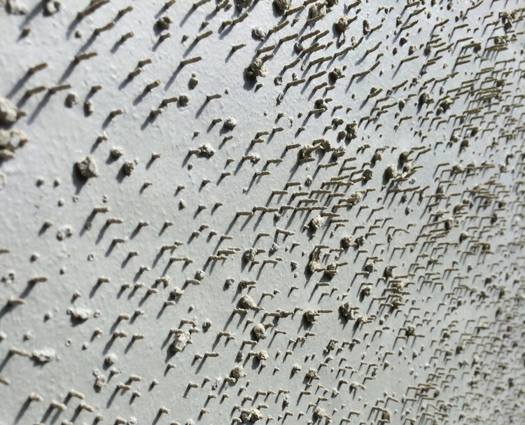 1. Acoustic Painting, cast primer paint and latex, 22” x 22” (2012)