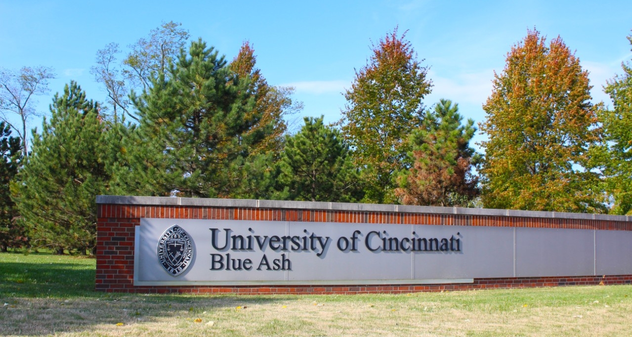 The entrance of UC Blue Ash College