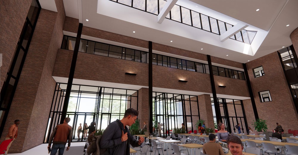 Muntz Hall gathering space rendering