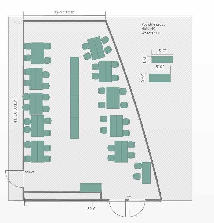 pod-layout version 1 Floorplan for Walters 100