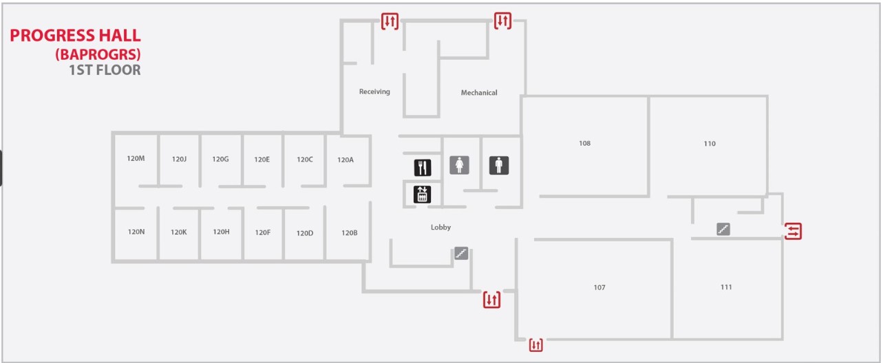UC Blue Ash College Progress Hall first Floor Plan