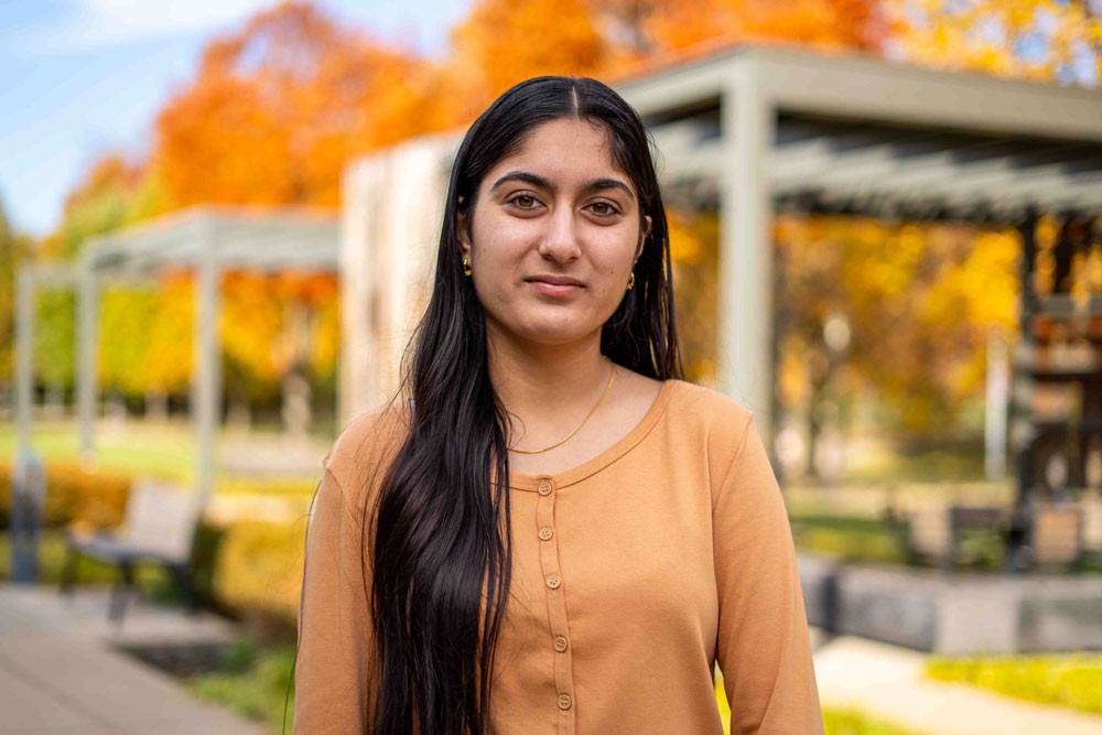 Nav Dhanju outdoors at UC Blue Ash